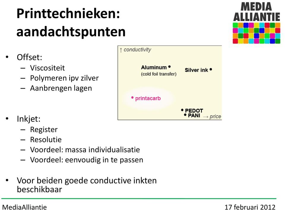 Resolutie Voordeel: massa individualisatie Voordeel: