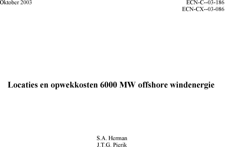 opwekkosten 6000 MW offshore