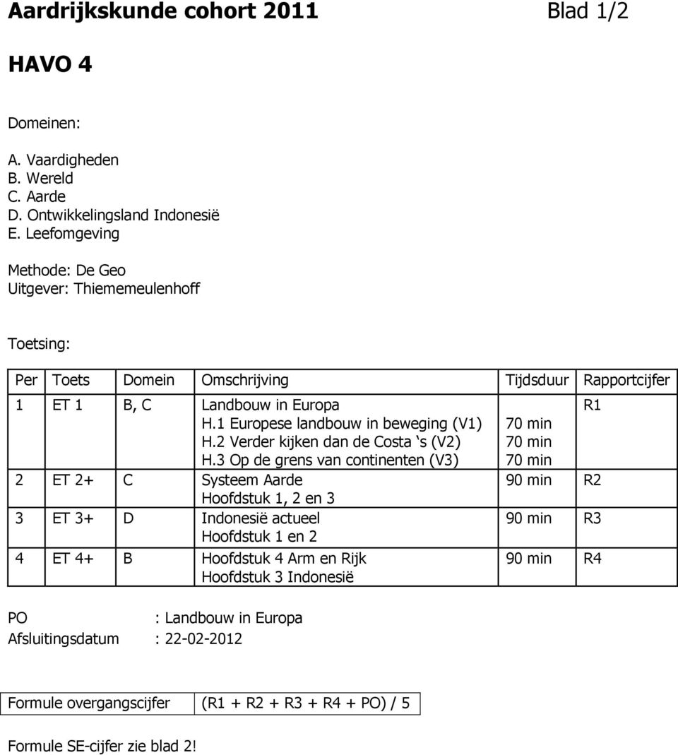 2 Verder kijken dan de Costa s (V2) H.