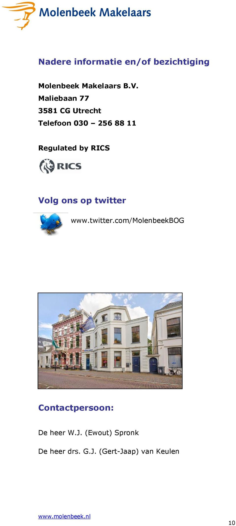 RICS Volg ons op twitter 