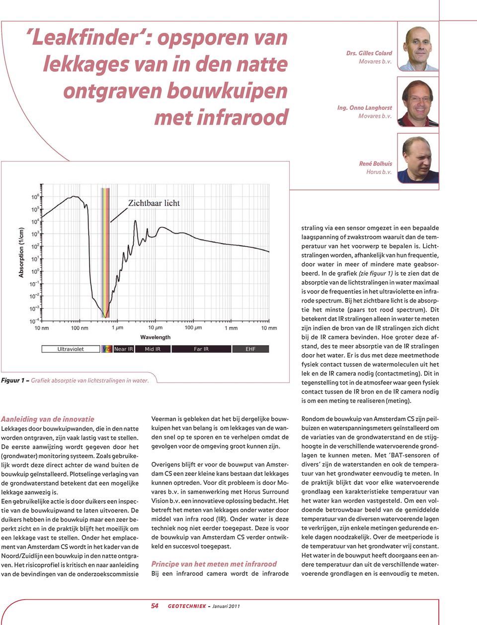 Lichtstralingen worden, afhankelijk van hun frequentie, door water in meer of mindere mate geabsorbeerd.