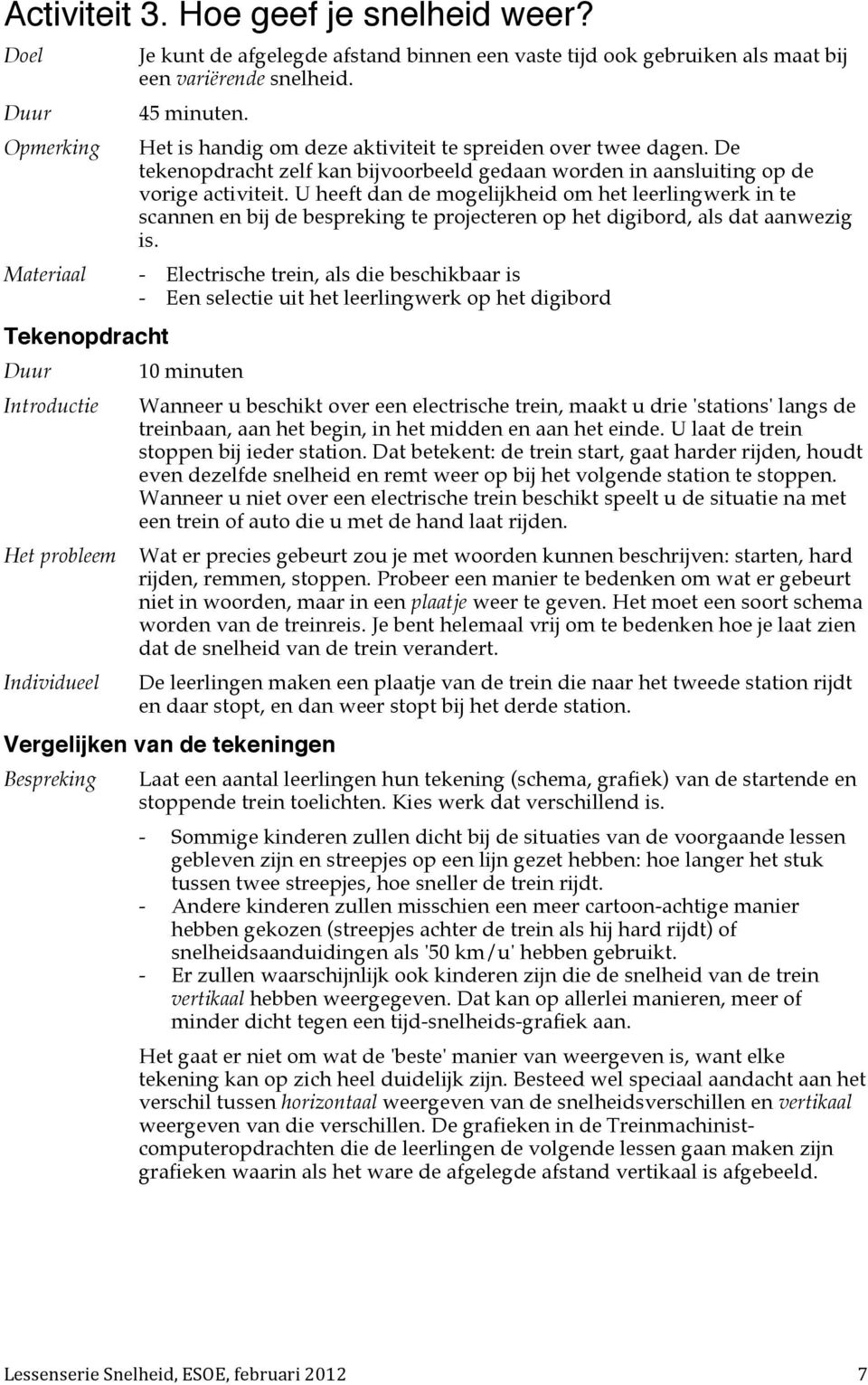 Het is handig om deze aktiviteit te spreiden over twee dagen. De tekenopdracht zelf kan bijvoorbeeld gedaan worden in aansluiting op de vorige activiteit.