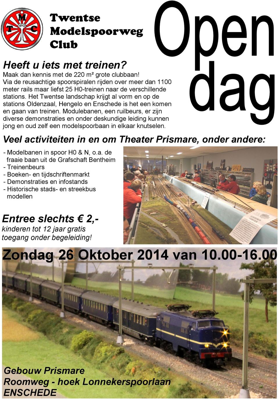 Het Twentse landschap krijgt al vorm en op de stations Oldenzaal, Hengelo en Enschede is het een komen en gaan van treinen.