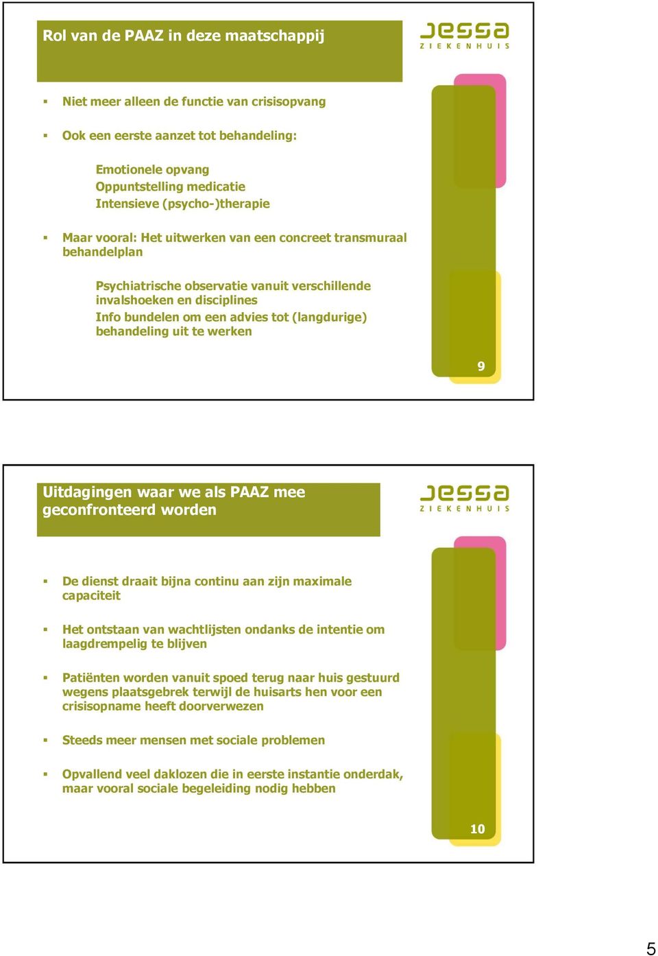 te werken 9 Uitdagingen waar we als PAAZ mee geconfronteerd worden De dienst draait bijna continu aan zijn maximale capaciteit Het ontstaan van wachtlijsten ondanks de intentie om laagdrempelig te