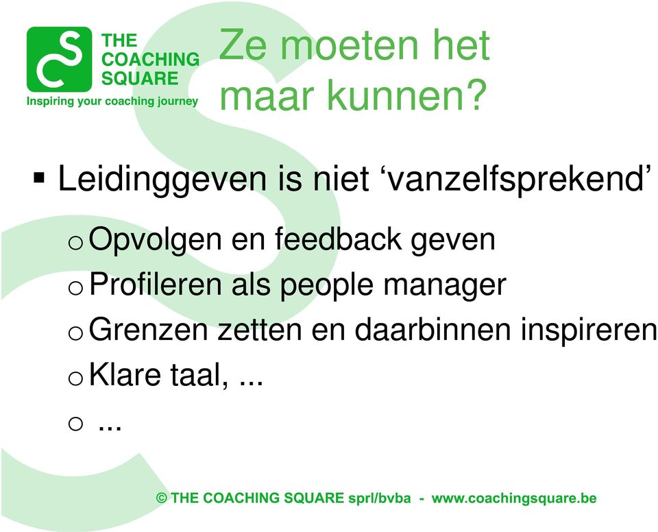 oopvolgen en feedback geven oprofileren als