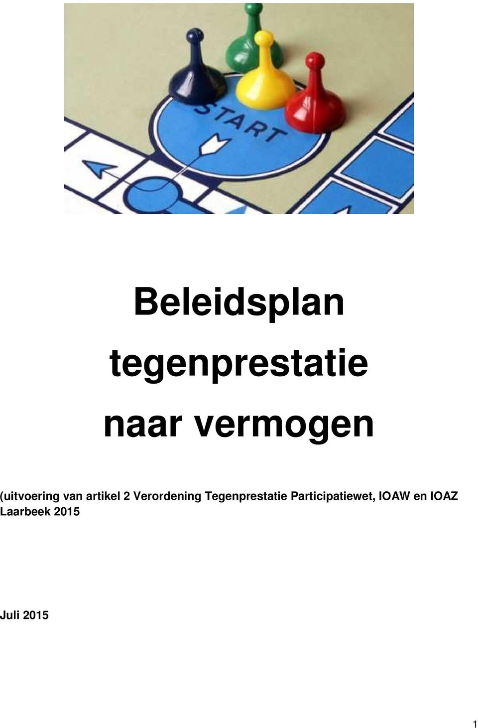 Verordening Tegenprestatie