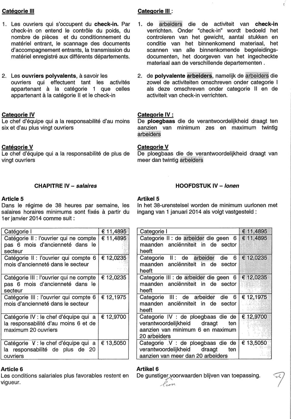 aux différents départements. 2.