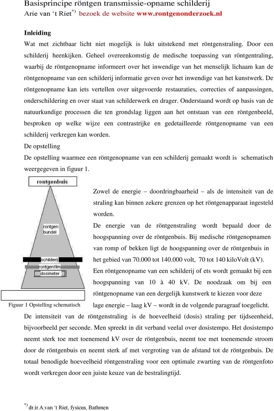 Geheel overeenkomstig de medische toepassing van röntgentraling, waarbij de röntgenopname informeert over het inwendige van het menselijk lichaam kan de röntgenopname van een schilderij informatie