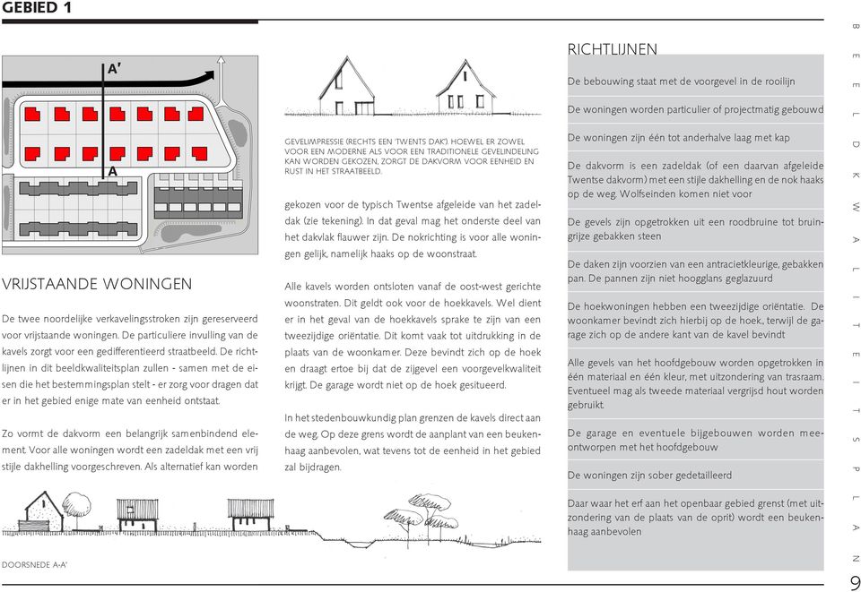 De richtlijnen in dit beeldkwaliteitsplan zullen - samen met de eisen die het bestemmingsplan stelt - er zorg voor dragen dat er in het gebied enige mate van eenheid ontstaat.