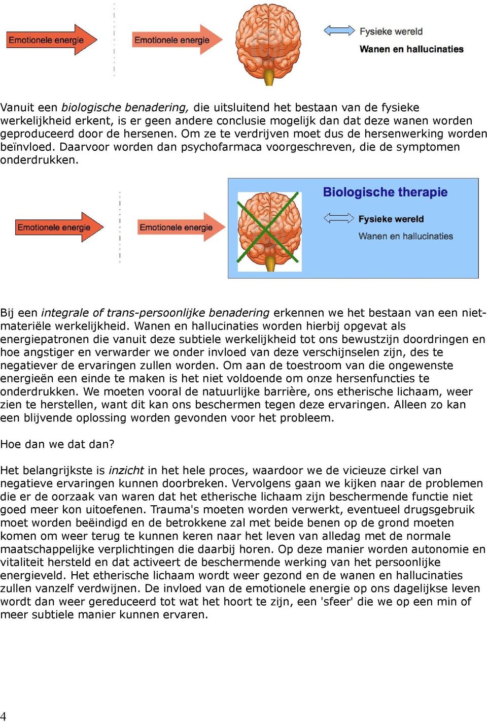 Bij een integrale of trans-persoonlijke benadering erkennen we het bestaan van een nietmateriële werkelijkheid.