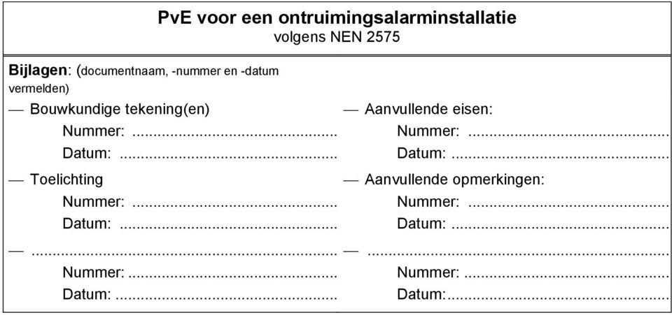 Bouwkundige tekening(en) Toelichting Datum:.