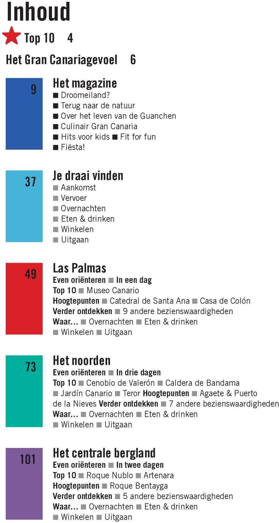 ontdekken n andere bezienswaardigheden Waar n Overnachten n Eten & drinken n Winkelen n Uitgaan Het noorden Even oriënteren n In drie dagen Top 10 n Cenobio de Valerón n Caldera de Bandama n Jardín