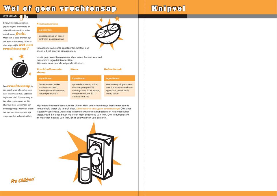 Iets is géén vruchtensap meer als er naast het sap van fruit ook andere ingrediënten inzitten. Kijk maar eens naar de volgende etiketten.