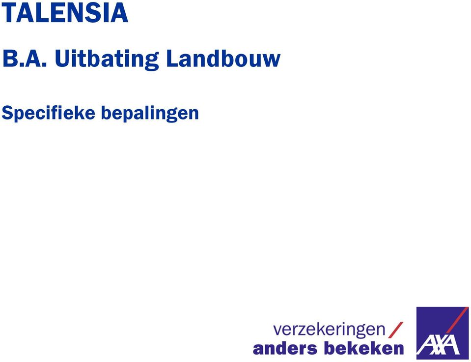 Landbouw