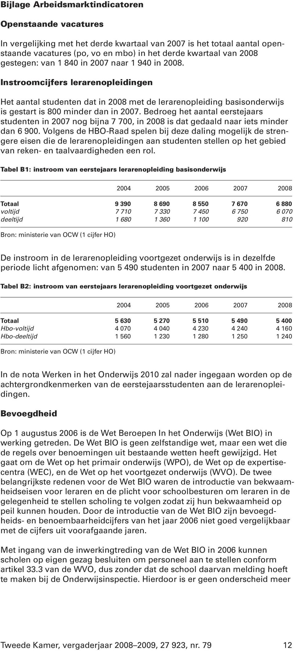 Bedroeg het aantal eerstejaars studenten in 2007 nog bijna 7 700, in 2008 is dat gedaald naar iets minder dan 6 900.