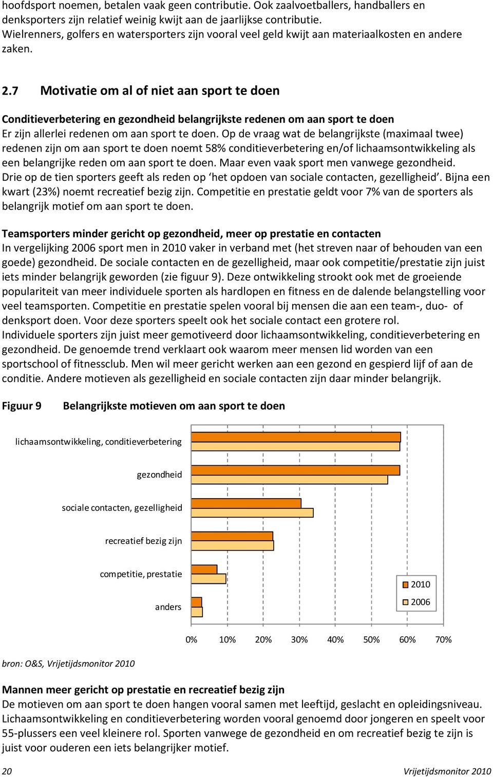 7 Motivatie om al of niet aan sport te doen Conditieverbetering en gezondheid belangrijkste redenen om aan sport te doen Er zijn allerlei redenen om aan sport te doen.