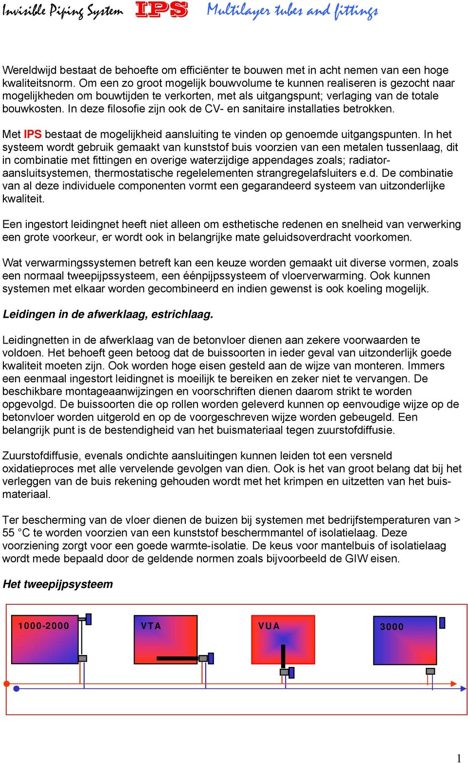 In deze filosofie zijn ook de CV- en sanitaire installaties betrokken. Met IPS bestaat de mogelijkheid aansluiting te vinden op genoemde uitgangspunten.