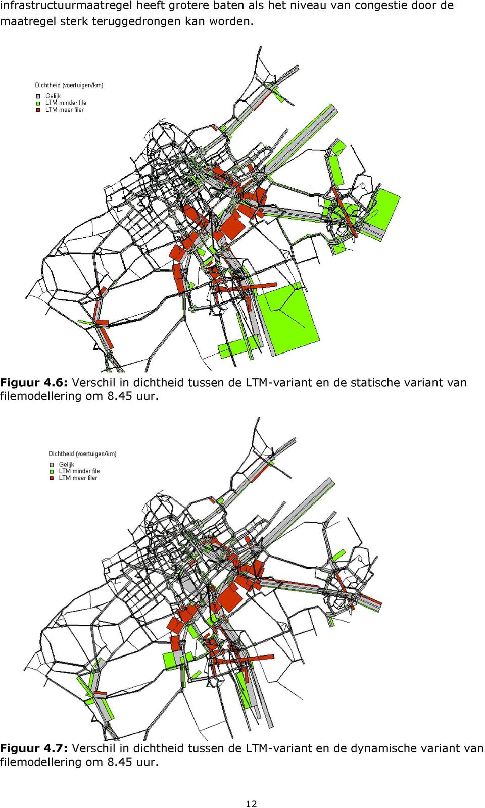 6: Verschil in dichtheid tussen de LTM-variant en de statische variant van