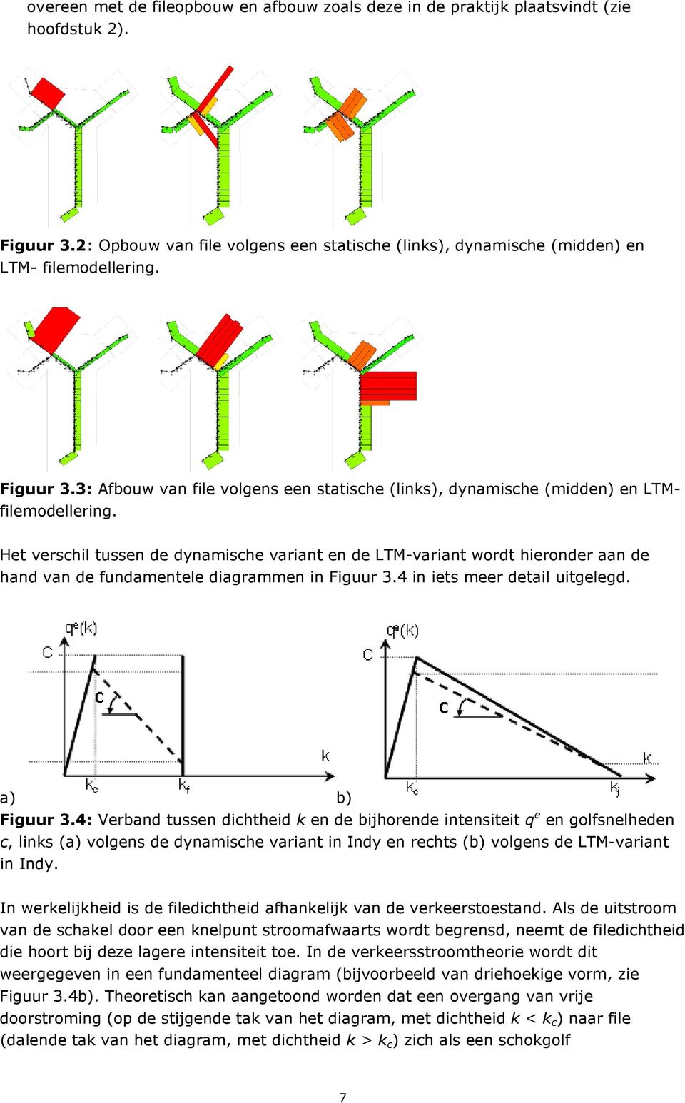 Het verschil tussen de dynamische variant en de LTM-variant wordt hieronder aan de hand van de fundamentele diagrammen in Figuur 3.4 in iets meer detail uitgelegd. a) b) Figuur 3.