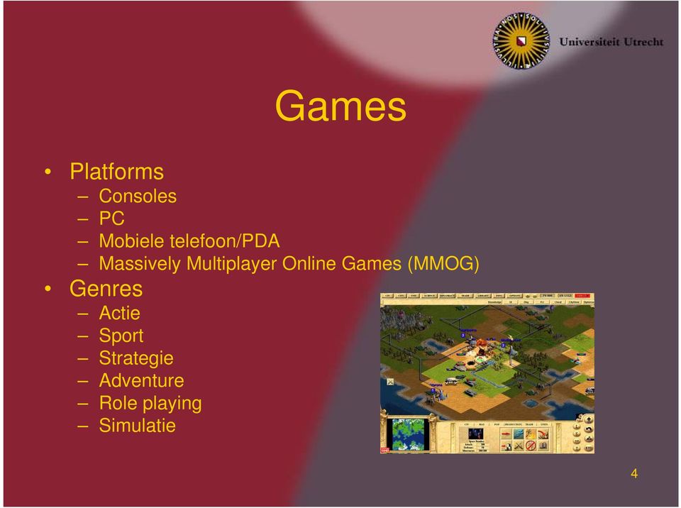 Online Games (MMOG) Genres Actie Sport
