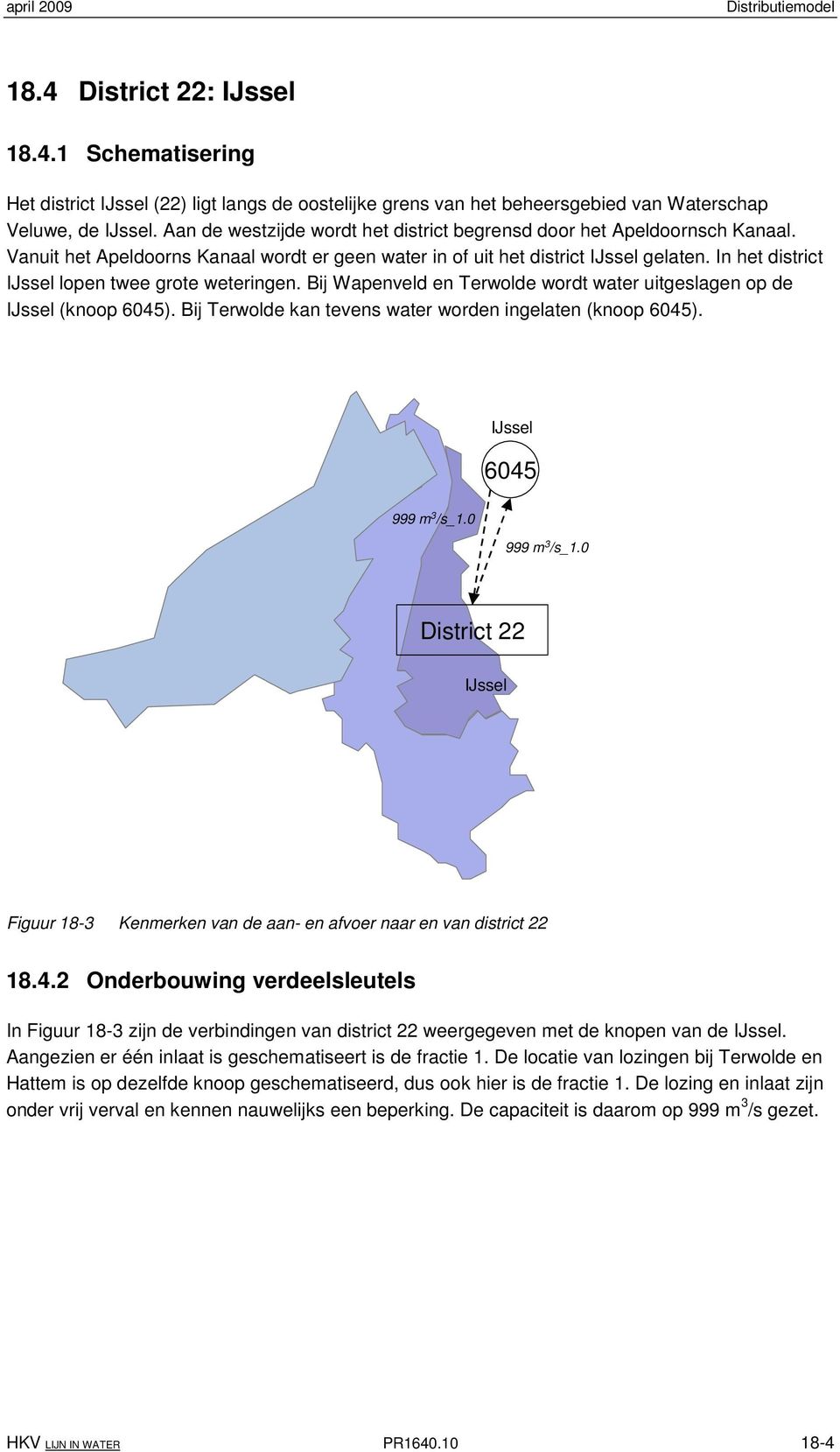 In het district IJssel lopen twee grote weteringen. Bij Wapenveld en Terwolde wordt water uitgeslagen op de IJssel (knoop 6045). Bij Terwolde kan tevens water worden ingelaten (knoop 6045).