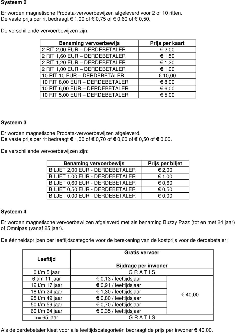 DERDEBETALER 1,00 10 RIT 10 EUR DERDEBETALER 10,00 10 RIT 8,00 EUR DERDEBETALER 8,00 10 RIT 6,00 EUR DERDEBETALER 6,00 10 RIT 5,00 EUR DERDEBETALER 5,00 Systeem 3 Er wrden magnetische