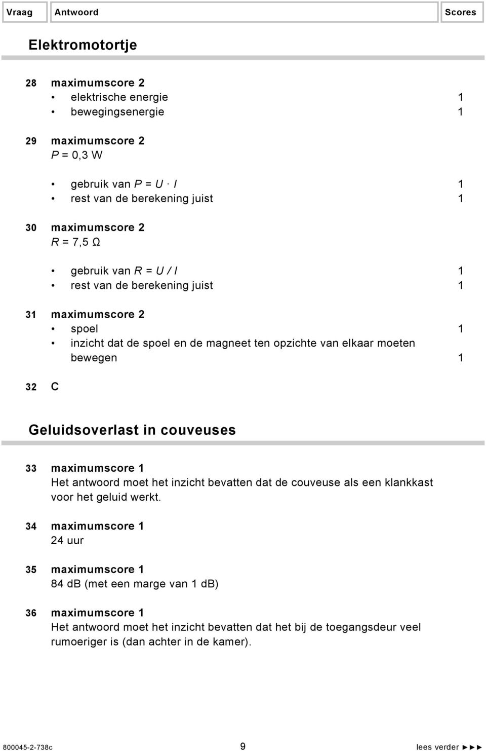 1 Het antwoord moet het inzicht bevatten dat de couveuse als een klankkast voor het geluid werkt.