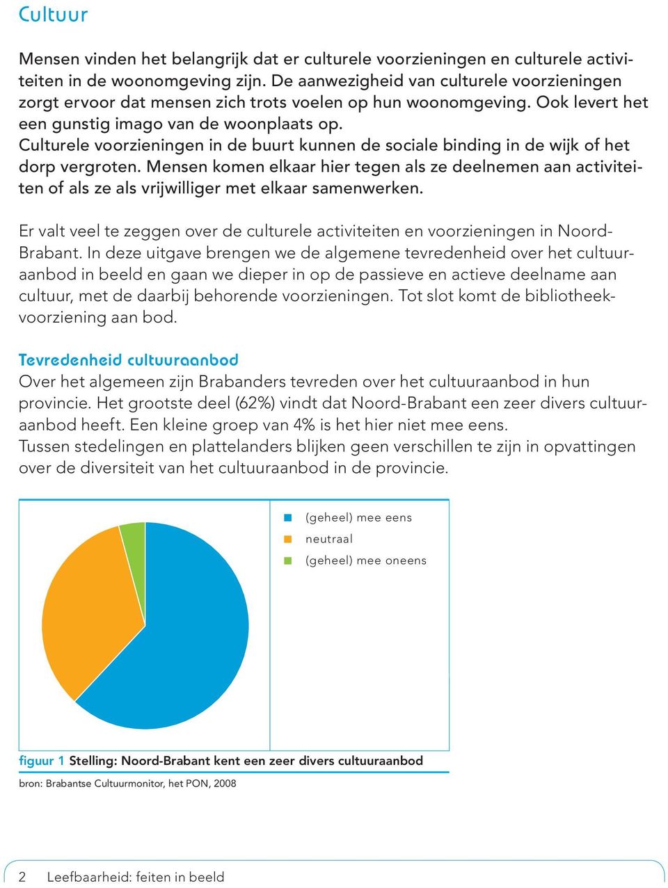 Culturele voorzieningen in de buurt kunnen de sociale binding in de wijk of het dorp vergroten.