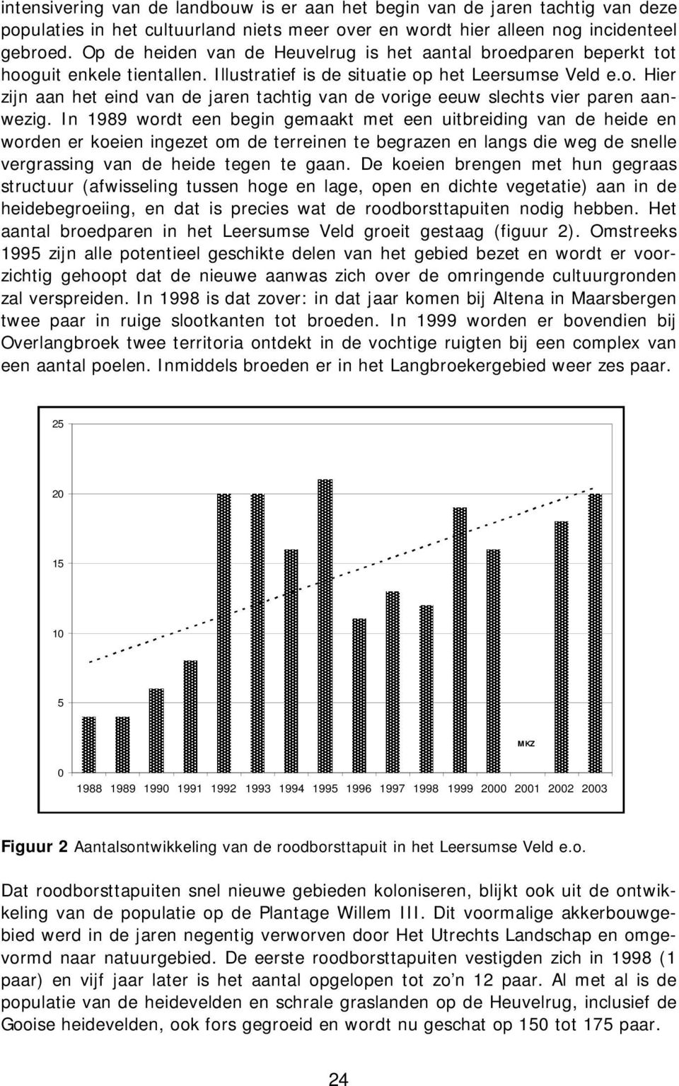 In 1989 wordt een begin gemaakt met een uitbreiding van de heide en worden er koeien ingezet om de terreinen te begrazen en langs die weg de snelle vergrassing van de heide tegen te gaan.