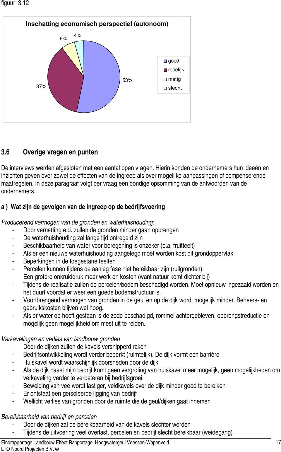 In deze paragraaf volgt per vraag een bondige opsomming van de antwoorden van de ondernemers.