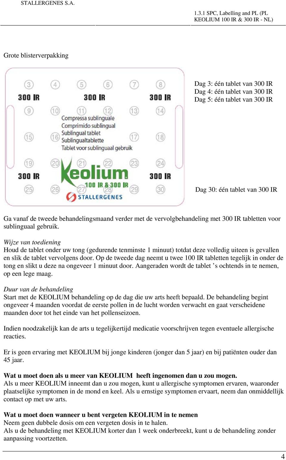 Wijze van toediening Houd de tablet onder uw tong (gedurende tenminste 1 minuut) totdat deze volledig uiteen is gevallen en slik de tablet vervolgens door.