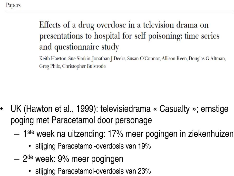 door personage 1 ste week na uitzending: 17% meer pogingen in