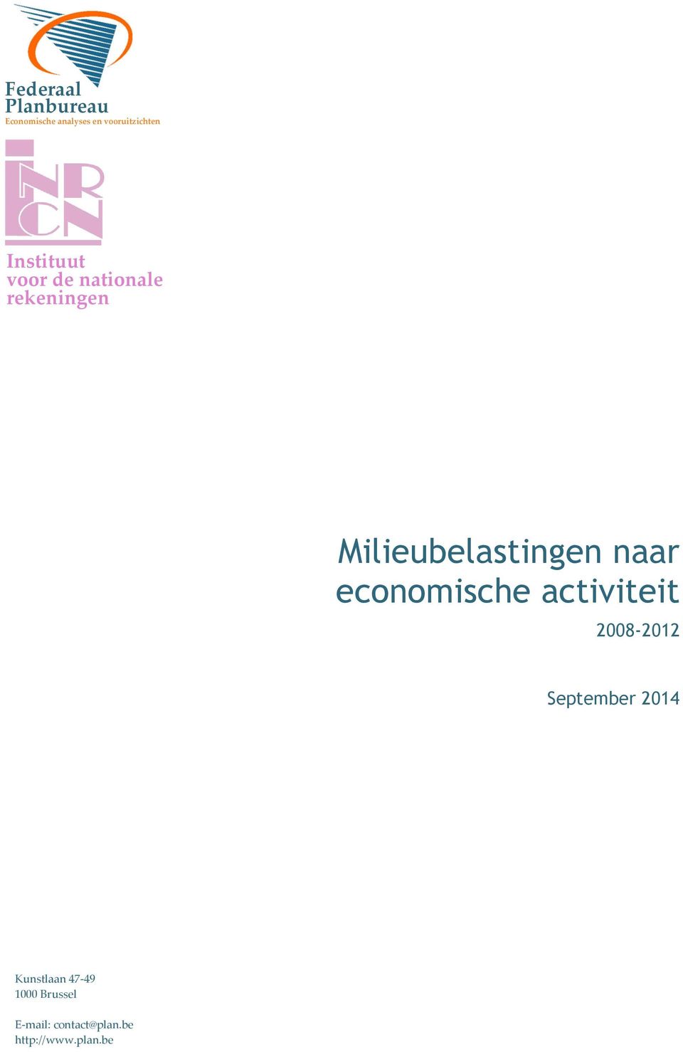 naar economische activiteit 2008-2012 September 2014