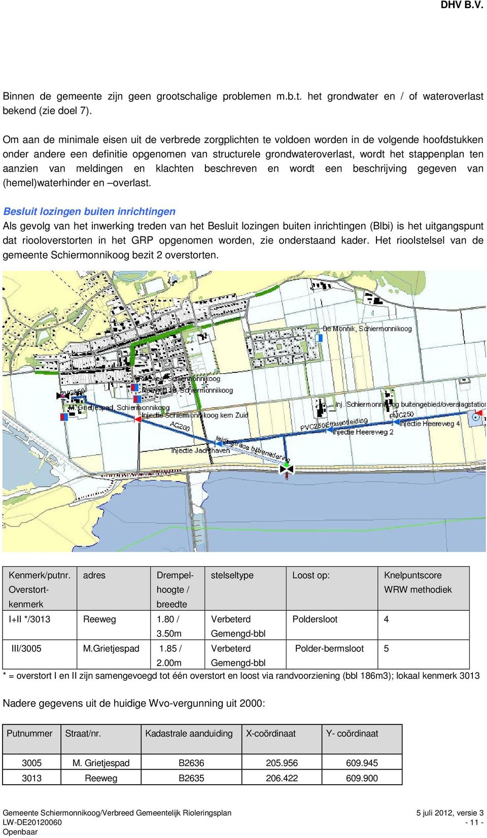 aanzien van meldingen en klachten beschreven en wordt een beschrijving gegeven van (hemel)waterhinder en overlast.