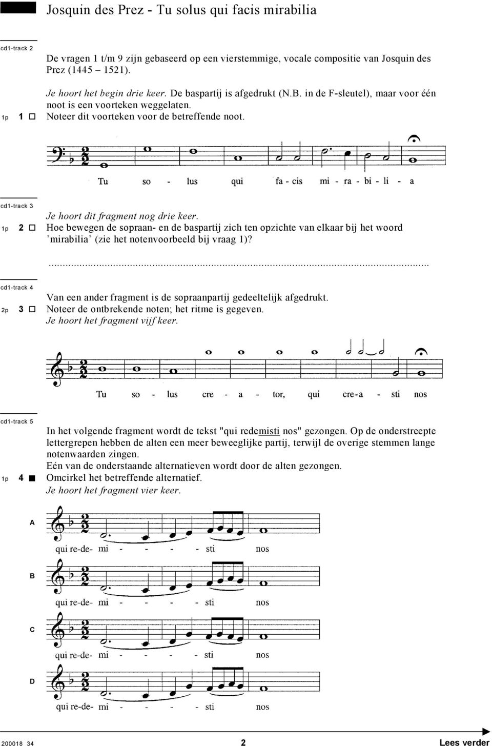 Hoe bewegen de sopraan- en de baspartij zich ten opzichte van elkaar bij het woord mirabilia (zie het notenvoorbeeld bij vraag 1)?
