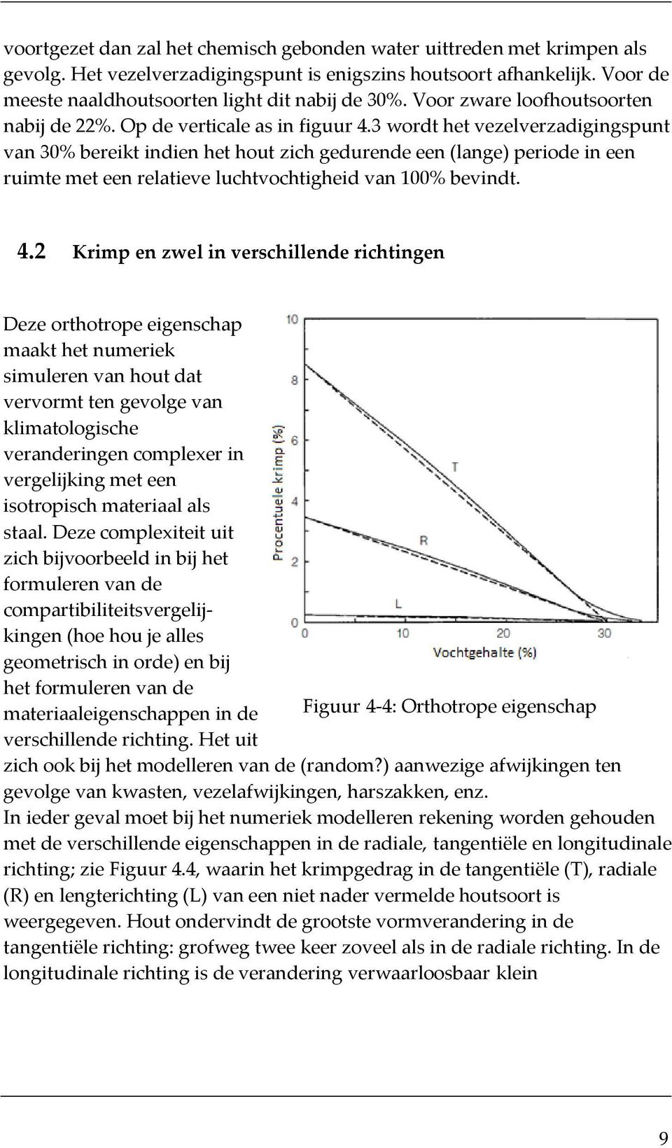 3 wordt het vezelverzadigingspunt van 30% bereikt indien het hout zich gedurende een (lange) periode in een ruimte met een relatieve luchtvochtigheid van 100% bevindt. 4.