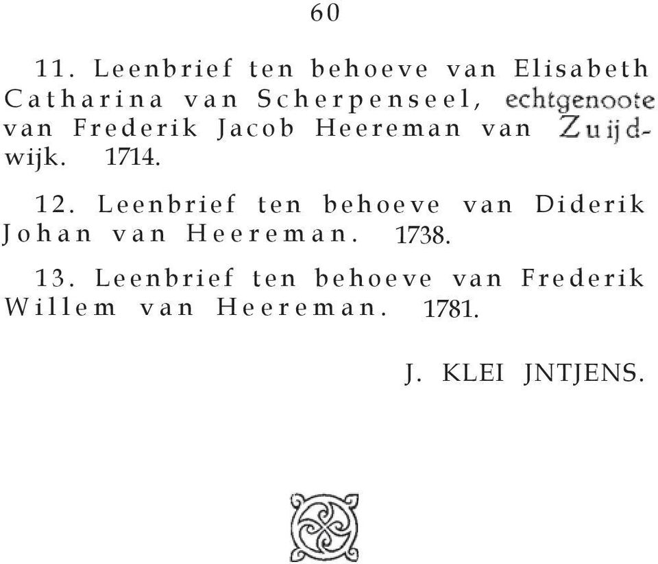 van Frederik Jacob Heereman van wijk. 1714. 12.