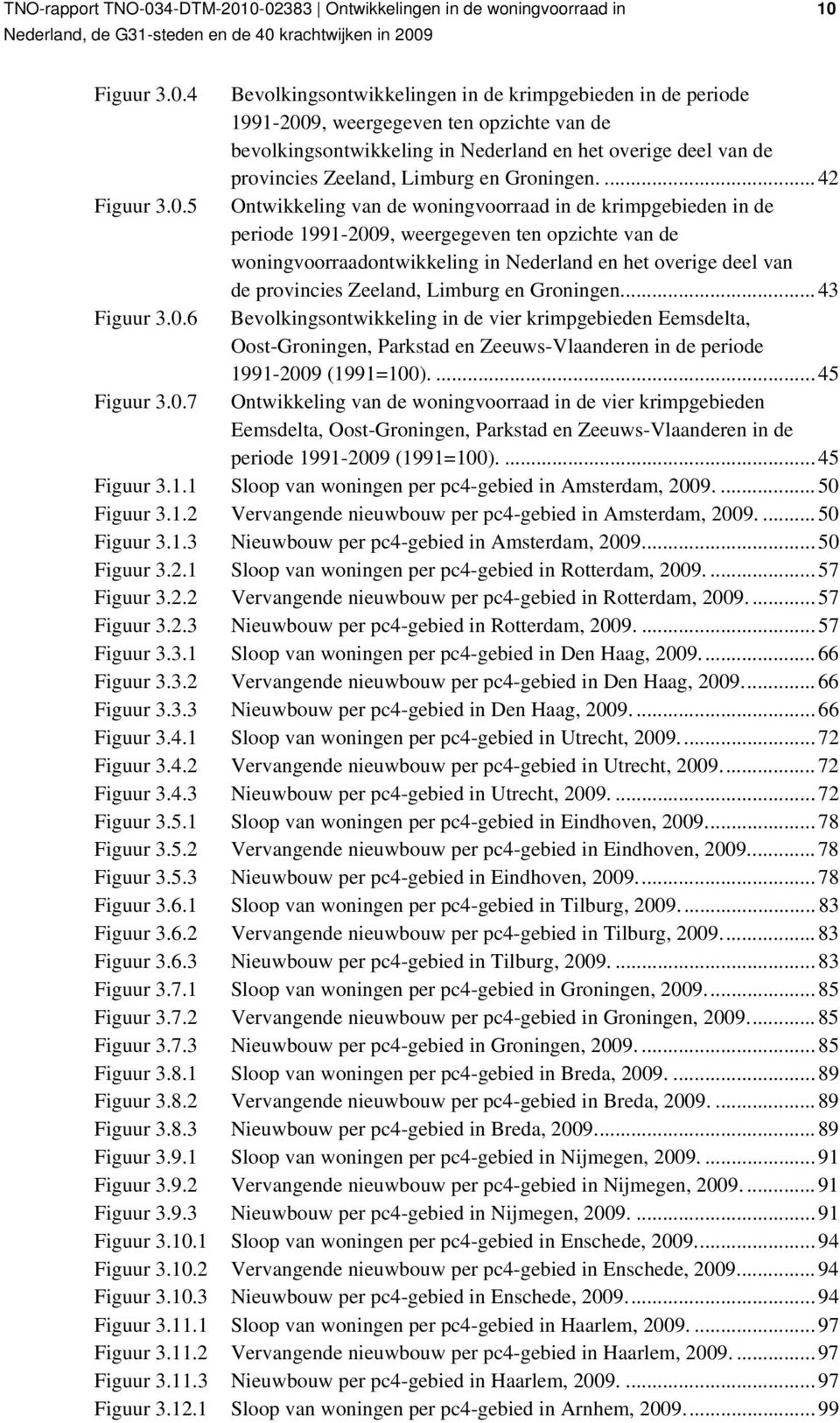 5 Ontwikkeling van de woningvoorraad in de krimpgebieden in de periode 1991-, weergegeven ten opzichte van de woningvoorraadontwikkeling in Nederland en het overige deel van de provincies Zeeland,