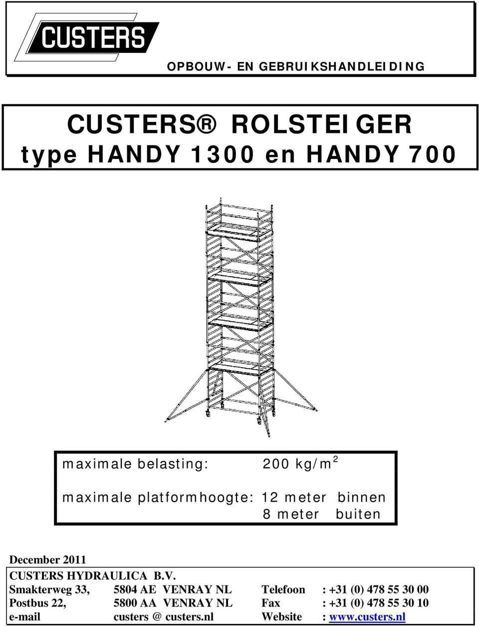 CUSTERS HYDRAULICA B.V.