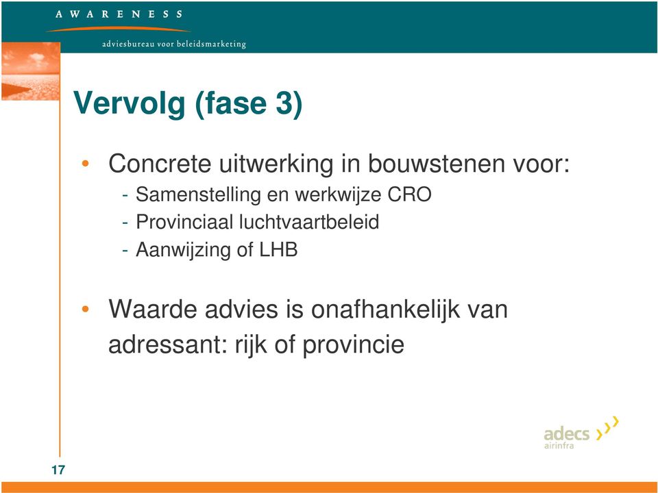 Provinciaal luchtvaartbeleid - Aanwijzing of LHB