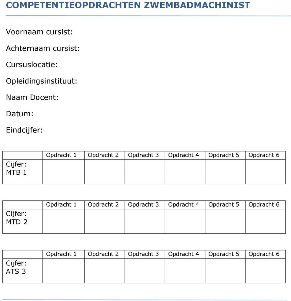 Opdracht 3 Opdracht 4 Opdracht 5 Opdracht 6 Cijfer: MTD 2 Opdracht 1 Opdracht 2 Opdracht 3