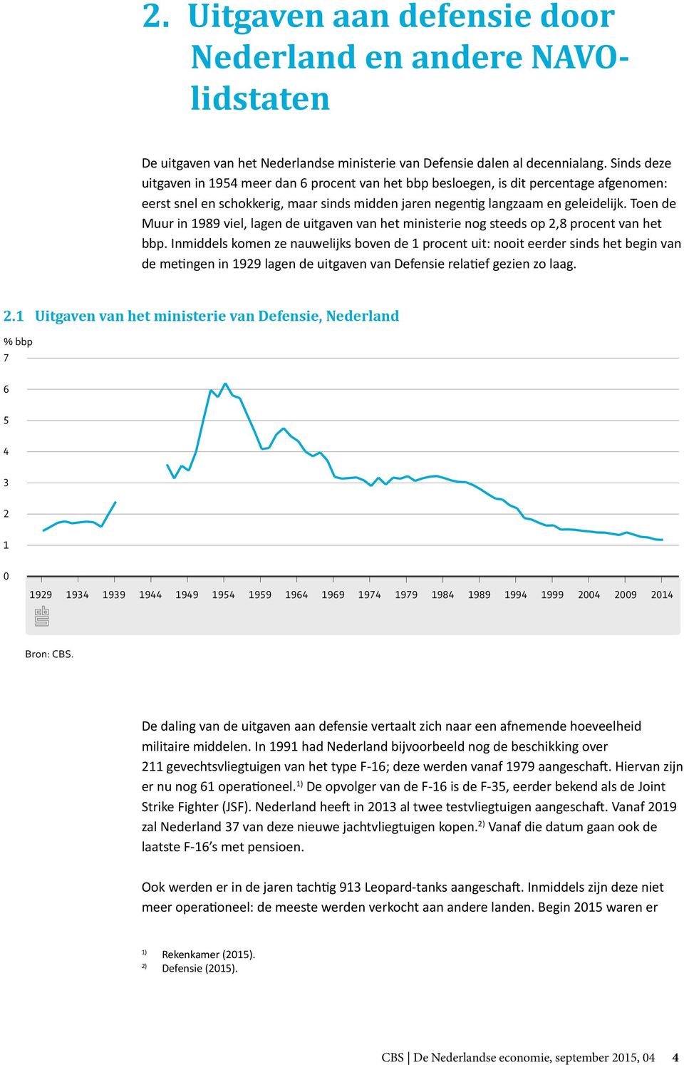 Toen de Muur in 1989 viel, lagen de uitgaven van het ministerie nog steeds op 2,8 procent van het bbp.