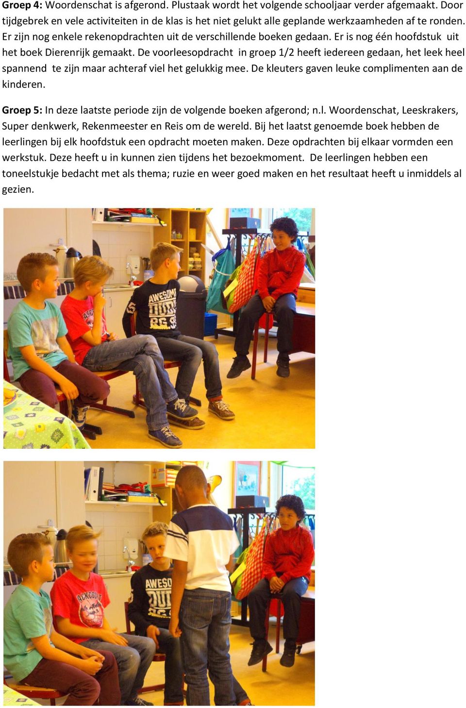 De voorleesopdracht in groep 1/2 heeft iedereen gedaan, het leek heel spannend te zijn maar achteraf viel het gelukkig mee. De kleuters gaven leuke complimenten aan de kinderen.