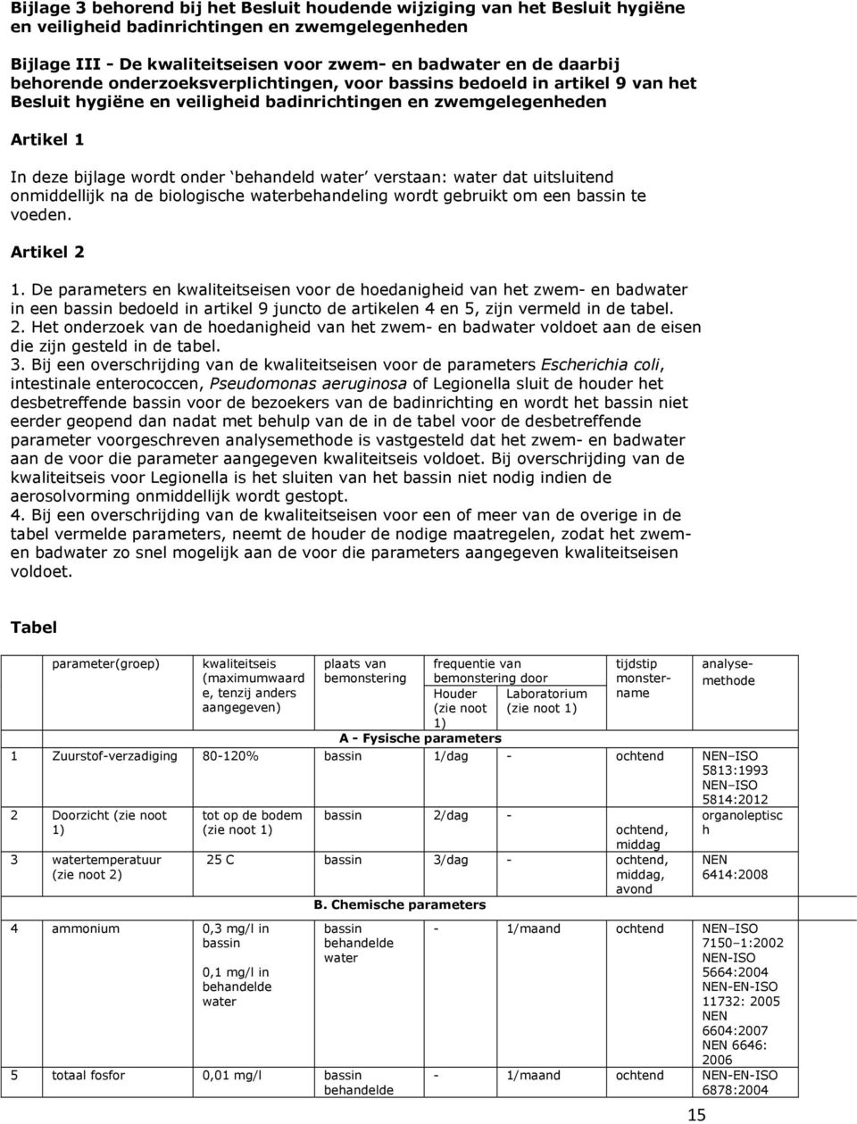 verstaan: dat uitsluitend onmiddellijk na de biologische behandeling wordt gebruikt om een bassin te voeden. Artikel 2 1.