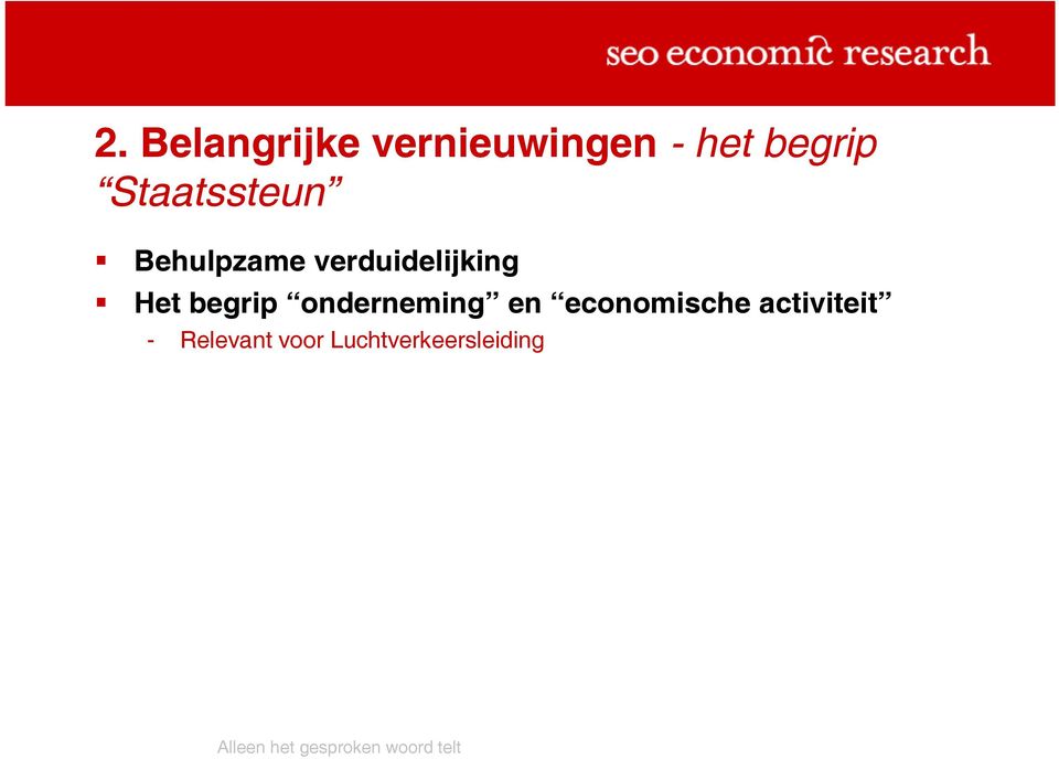 begrip onderneming en economische