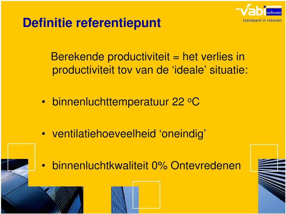 situatie: binnenluchttemperatuur 22 o C