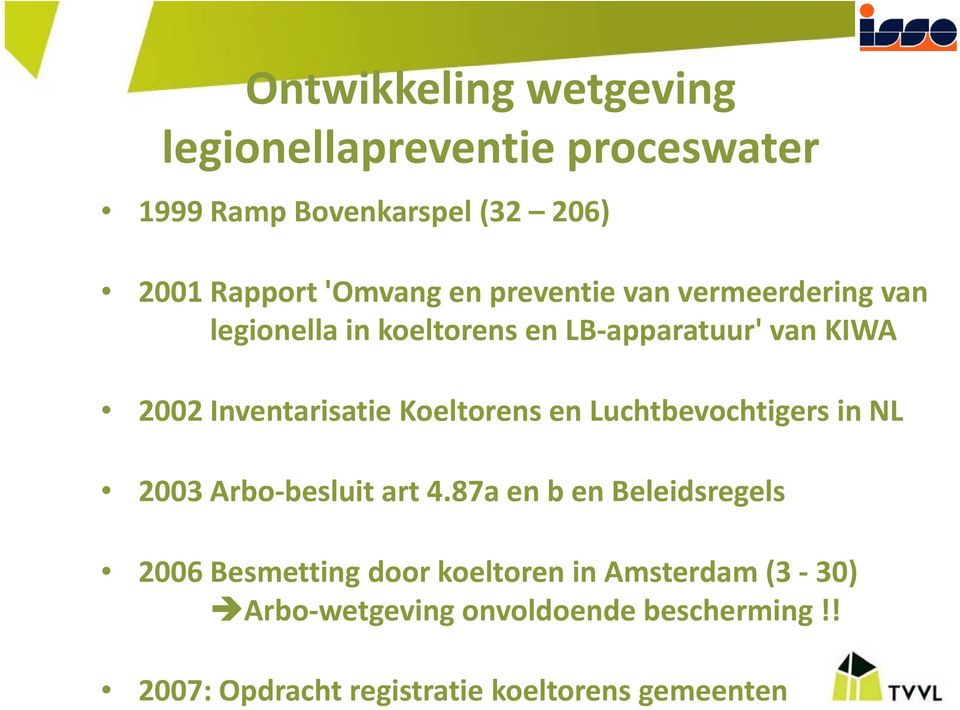 Koeltorens en Luchtbevochtigers in NL 2003 Arbo besluit art 4.