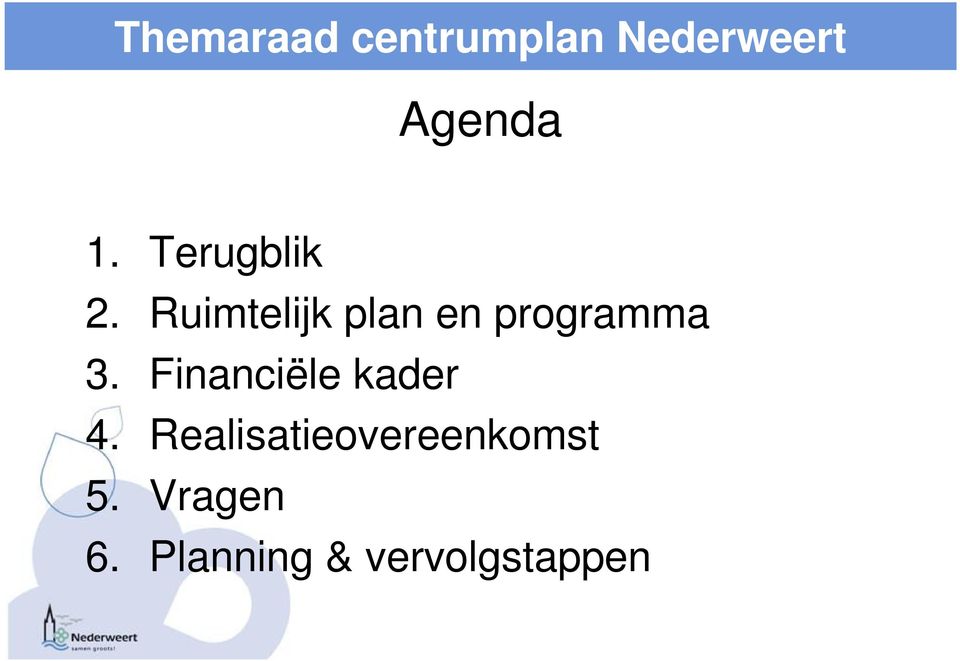 Ruimtelijk plan en programma 3.