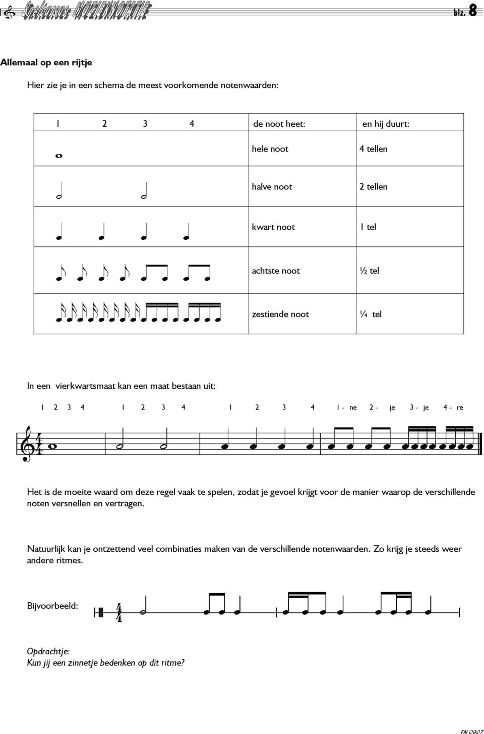 de moeite waard om deze regel vaak te spelen, zodat je gevoel krijgt voor de manier waarop de verschillende noten versnellen en vertragen.