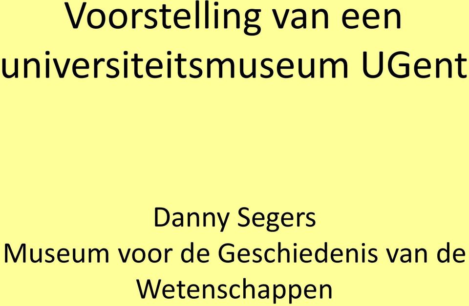 Danny Segers Museum voor
